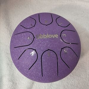 Ubblove‎ Purple Steel Tongue Drum, 6inch With Case